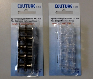 Bobbins plastic for Singer sewingmachine (10 pcs card)